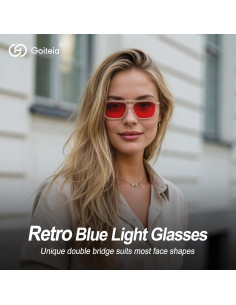 Gafas de Luz Roja Goiteia para Dormir - Bloqueo Luz Azul 2