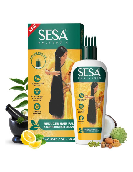 Aceite Capilar Ayurvédico SESA 100 ml - Bhringraj y 18 Hierbas