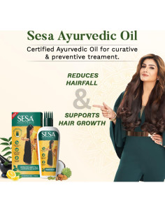 Aceite Capilar Ayurvédico SESA 100 ml - Bhringraj y 18 Hierbas 2