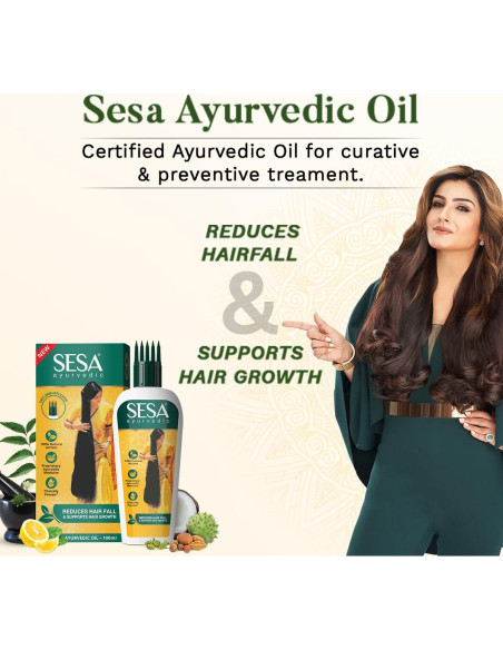 Aceite Capilar Ayurvédico SESA 100 ml - Bhringraj y 18 Hierbas