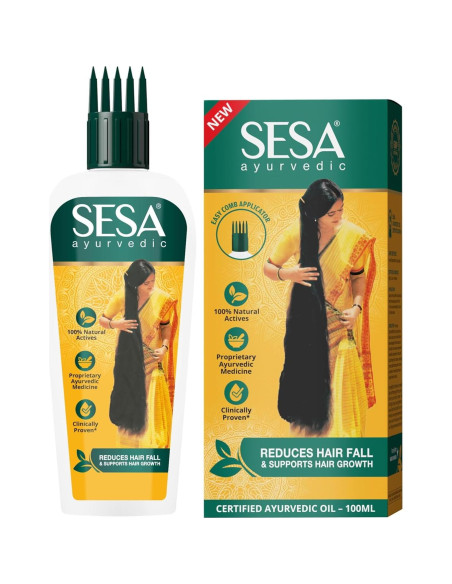 Aceite Capilar Ayurvédico SESA 100 ml - Bhringraj y 18 Hierbas