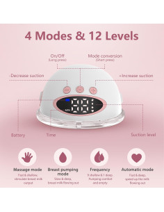 Bomba de Pecho Eléctrica Doble YXYaoZhengYiGeYi, 4 Modos, 12 Niveles 2