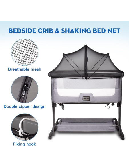 Cubierta de Cuna Beberoad Love Antimosquitos 99x56cm Negra