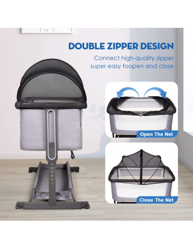 Cubierta de Cuna Beberoad Love Antimosquitos 99x56cm Negra