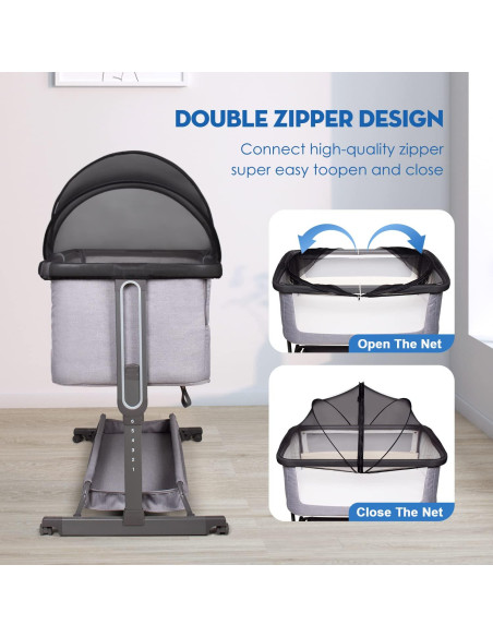 Cubierta de Cuna Beberoad Love Antimosquitos 99x56cm Negra