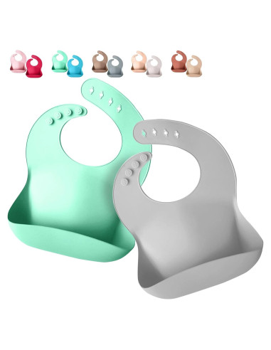 Babero de Silicona Sperric Ajustable Impermeable para Bebé