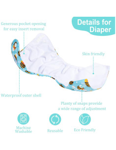 Paquete de 13 Pañales de Tela Babygoal para Recién Nacidos 2.3-5.4kg 2