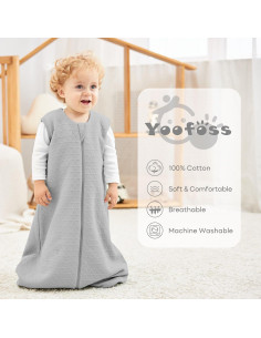 Saco de Sueño para Bebés Yoofoss 0-6 Meses 2.0 TOG Gris 2
