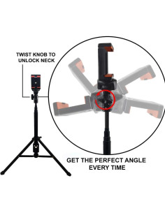 Trípode Profesional Acuvar 203.2 cm Ajustable Aluminio DSLR 2