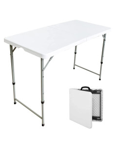 Mesa Plegable Bi-Fold Increíble por Menos 1.22m Blanca