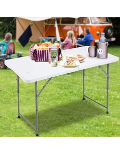 Mesa Plegable Bi-Fold Increíble por Menos 1.22m Blanca 2