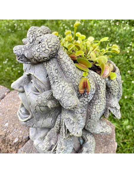 Maceta de Resina Medusa Darware 26.7 cm Decoración Jardín