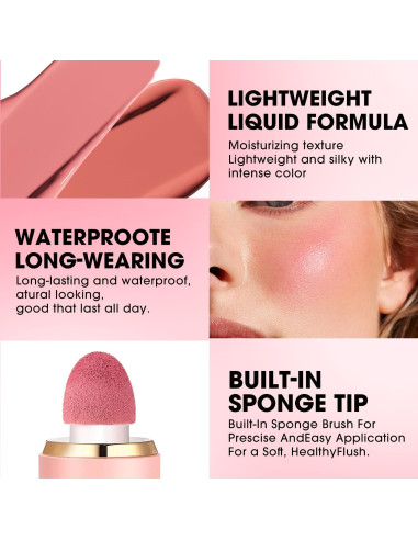 Rubor Líquido Jolilab 5 ml - Color 03 Susurro Rosa Nude