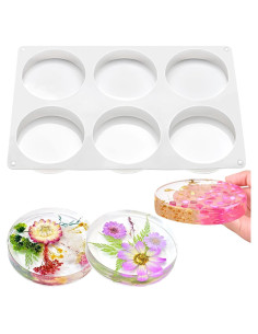Molde de Silicona Redondo CLUEWR 6 Cavidades para Resina