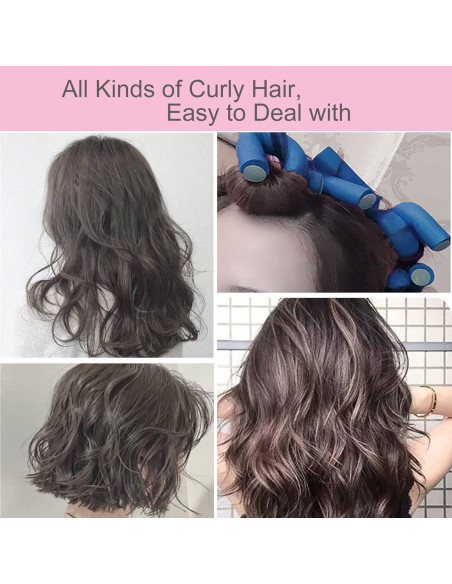 36 Varillas Flexibles para Rizar Cabello Wayyoo - Azul