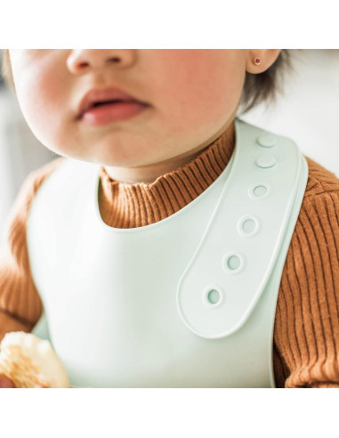 Babero de Silicona Scoop Unisex Green Sprouts 16.5x18 cm