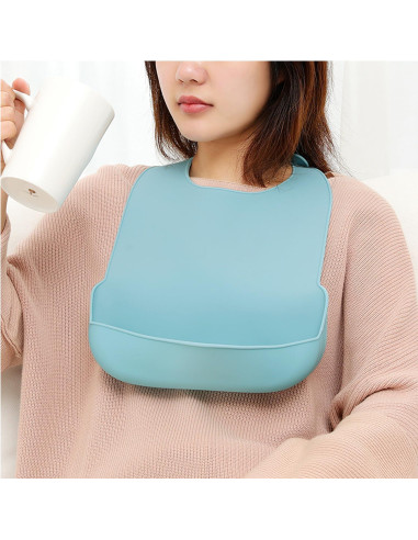 Paquete de 2 Baberos de Silicona Impermeables YYGMSS 52x36cm