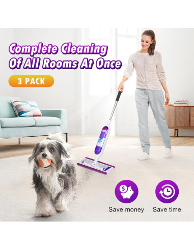 Paquete de 3 almohadillas de fregona BTRSOLUS para Swiffer