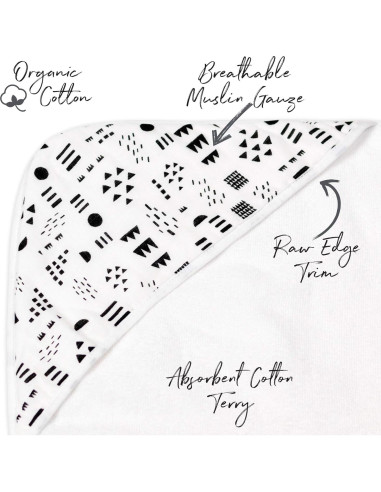 Toallas con Capucha HonestBaby 100% Algodón Orgánico 2-Pack