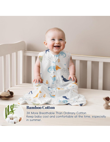 Saco de Dormir para Bebés PHF 0-6 Meses Dinosaurio 2 Paquetes