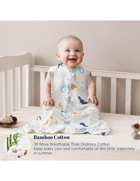 Saco de Dormir para Bebés PHF 0-6 Meses Dinosaurio 2 Paquetes