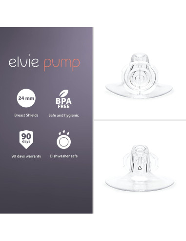 Protectores de Pezón Elvie 24mm - 2 Paquetes Libres de BPA