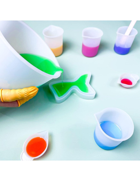 Kit de Tazas Medidoras de Silicona Sjubaopen 600ml 250ml 100ml