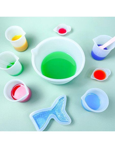 Kit de Tazas Medidoras de Silicona Sjubaopen 600ml 250ml 100ml