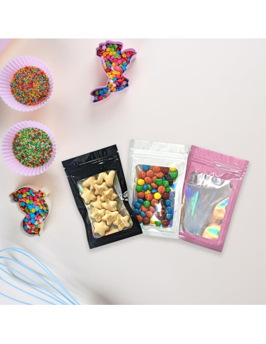 Bolsas Mylar Holográficas Reutilizables 6.9x10.2cm 4CP