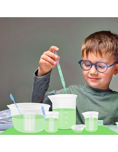 Kit de Tazas Medidoras de Silicona Sjubaopen 600ml 250ml 100ml