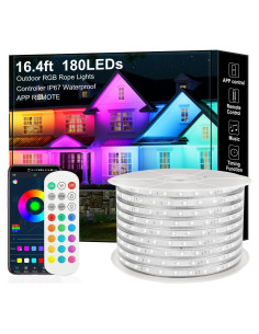 Luces de Cuerda LED 5m C D H Impermeables RGB Control APP