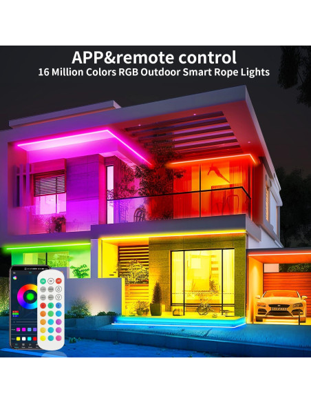 Luces de Cuerda LED 5m C D H Impermeables RGB Control APP