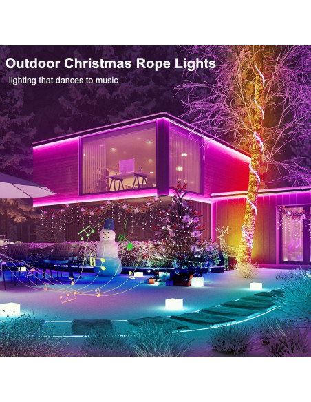 Luces de Cuerda LED 5m C D H Impermeables RGB Control APP