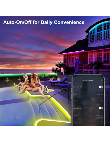 Luces de Cuerda LED 5m C D H Impermeables RGB Control APP