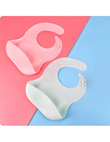 Baberos de Silicona Impermeables para Bebés - Paquete de 2