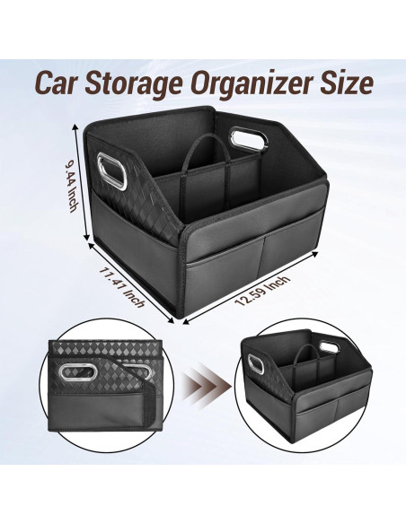 Organizador de Asiento de Coche TKSATMD Plegable Negro 22L