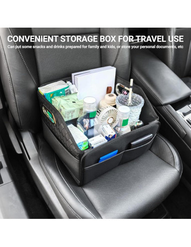 Organizador de Asiento de Coche TKSATMD Plegable Negro 22L