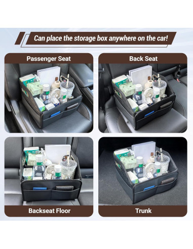 Organizador de Asiento de Coche TKSATMD Plegable Negro 22L