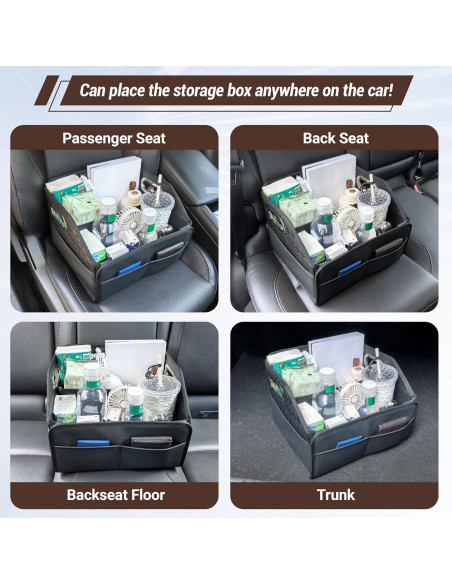 Organizador de Asiento de Coche TKSATMD Plegable Negro 22L