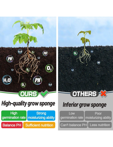 Kit de Cultivo Hidropónico Bigmeta - 30 Esponjas + Alimento A&B