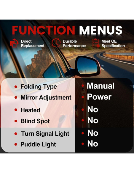 Espejo Lateral Hoiedt Toyota Corolla 2009-2013 Izquierdo Eléctrico