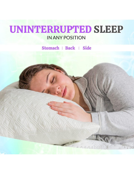 Almohada Queen Espuma Viscoelástica Ajustable Oeko-Tex