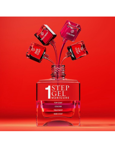 Esmalte de Uñas 4-en-1 Nails Inc Addison Rosa Iridiscente 13.93 ml