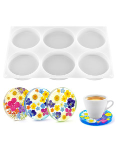 Molde de Silicona para Posavasos Redondos vueuKiGE 6 Cavidades