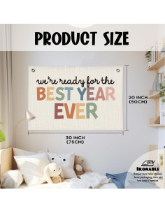 Banner de Lienzo Decorativo Boho Wheatwin 50.8x76.2 cm 2