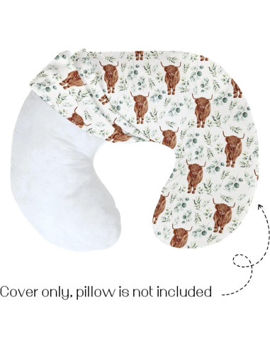 Funda de Almohada de Lactancia HawSkgFub Vaca 55.88x45.72cm