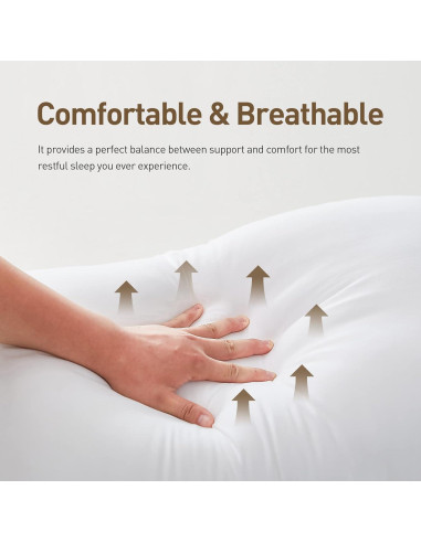 Cojines de Cama Acanva Estándar 2 Piezas Microfibra Negra