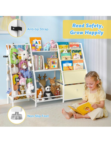 Estantería Infantil ikkle 3 Niveles Almacenamiento Juguetes