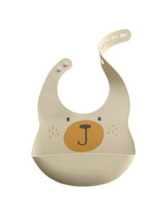 Babero de Silicona con Recogedor NurtureBloom - Marfil