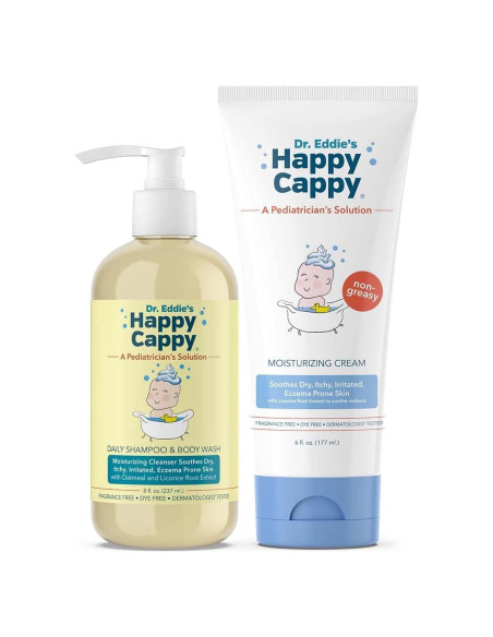 Champú y Gel de Baño Happy Cappy 414 ml + Crema Hidratante
